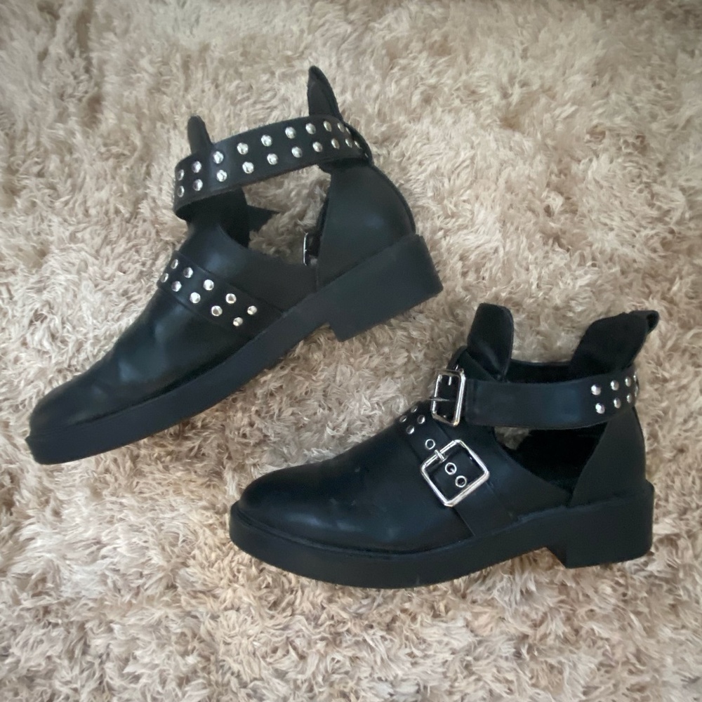 H&M Biker Boot with Buckle Strap